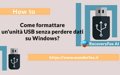 Come formattare un'unità USB senza perdere dati