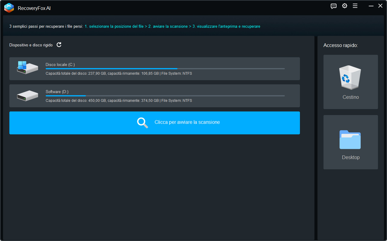 Avvia RecoveryFox AI