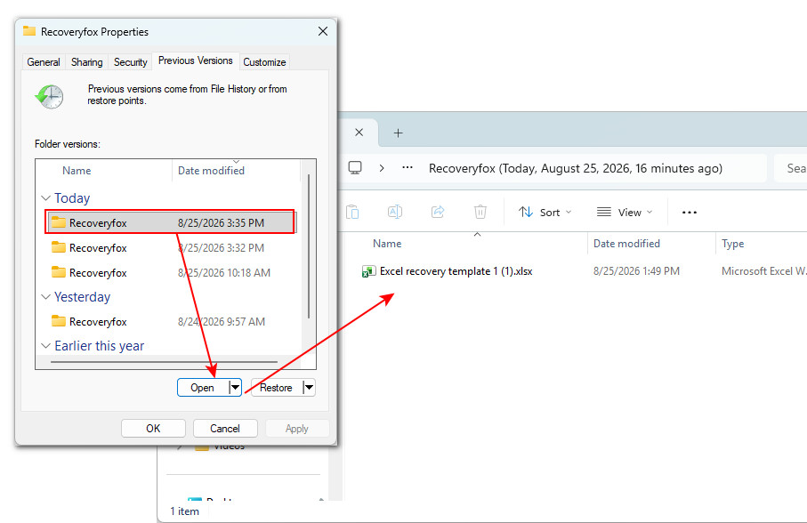 Recuperare un file Excel dalle versioni precedenti