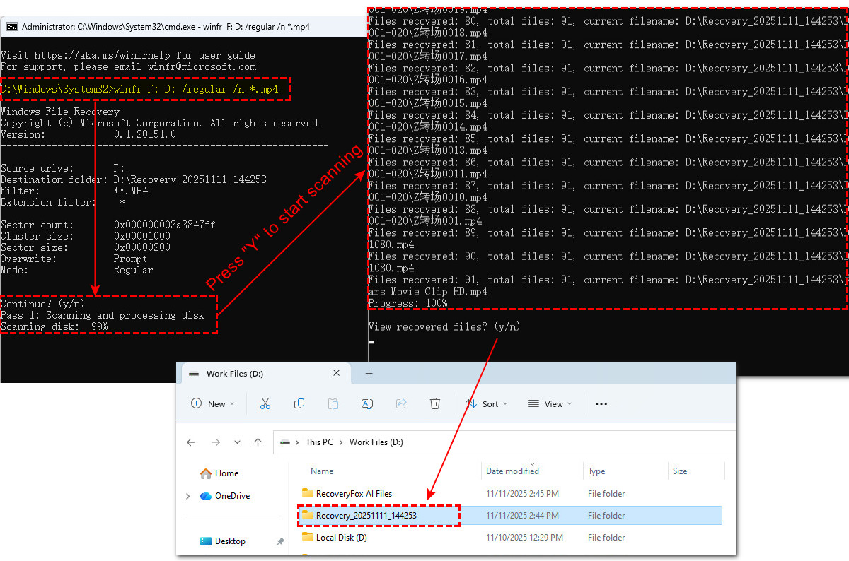 Scansione e recupero Windows File Recovery