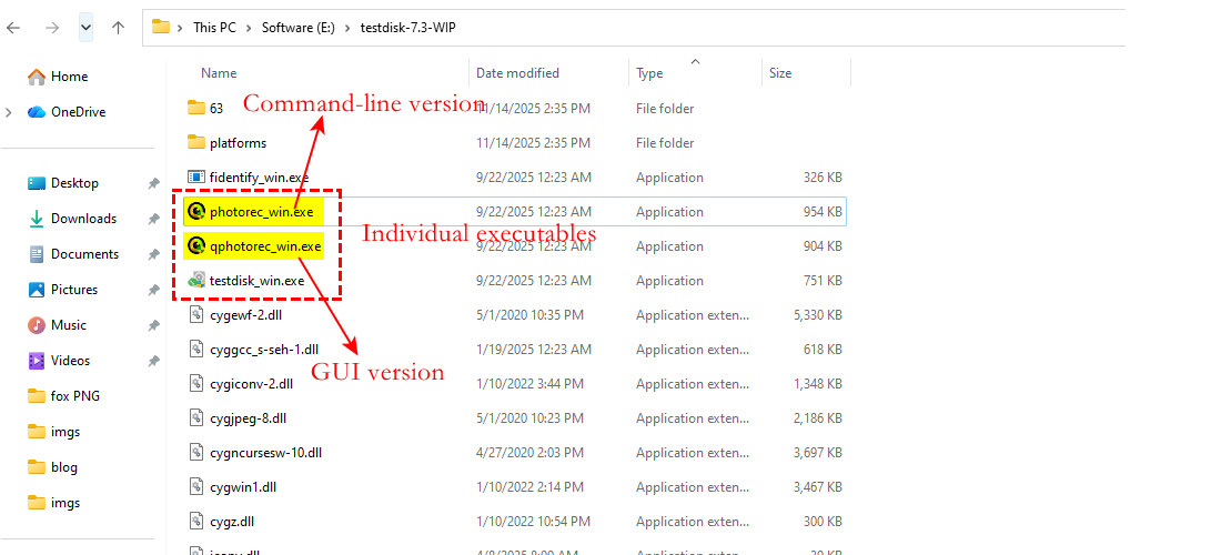 File Zip TestDisk & PhotoRec
