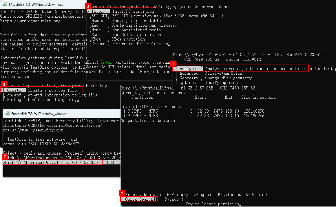 Recupero dati da una scheda SD RAW con TestDisk
