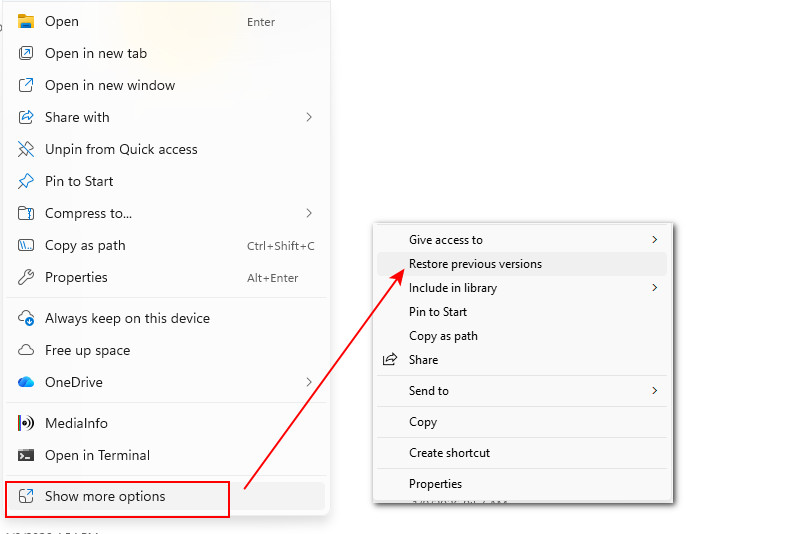 Aprire Cronologia file